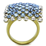 Women's Stainless Steel Synthetic Crystal Ring
