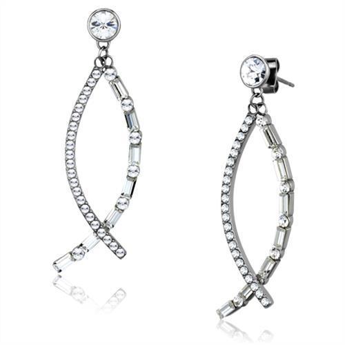 Women's Stainless Steel Synthetic Crystal Earrings