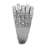 Women's Stainless Steel Synthetic Crystal Ring