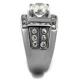 Men's Stainless Steel Cubic Zirconia Ring