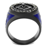 Men's Stainless Steel Synthetic Crystal Ring Lavender Birch