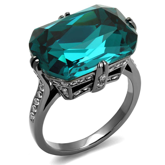 Women's Stainless Steel Synthetic Crystal Ring