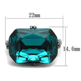 Women's Stainless Steel Synthetic Crystal Ring