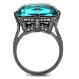 Women's Stainless Steel Synthetic Crystal Ring