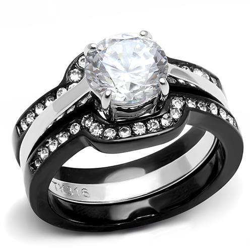 Women's Stainless Steel Cubic Zirconia Ring