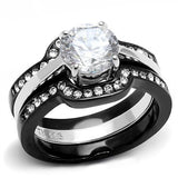 Women's Stainless Steel Cubic Zirconia Ring