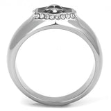 Men's Stainless Steel Epoxy Ring Lavender Birch