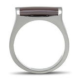 Men's Stainless Steel Epoxy Ring Lavender Birch