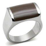 Men's Stainless Steel Epoxy Ring Lavender Birch