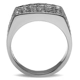 Men's Stainless Steel Synthetic Crystal Ring Lavender Birch