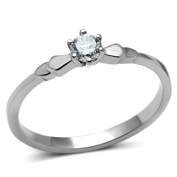 Women's Stainless Steel Cubic Zirconia Ring