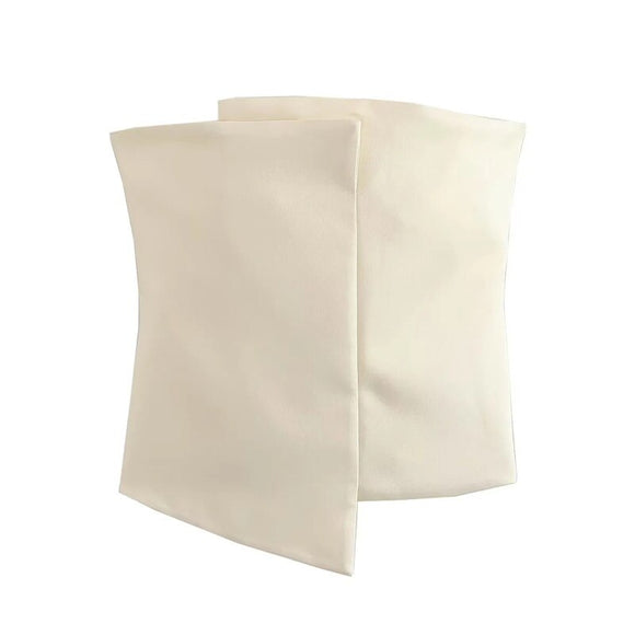 Satin Corset Top Silver Sam