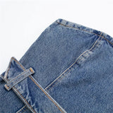 Blue Denim Corset Top Silver Sam