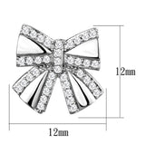 TS287 - Rhodium 925 Sterling Silver Earrings with AAA Grade CZ  in