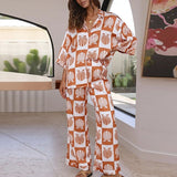 V-Neck Button Shirt & Pants Set