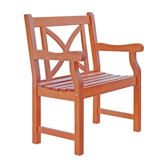 Vifah Malibu Outdoor Garden Armchair with X-Back