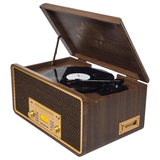 Victor Monument 8-in-1 Wood Music Center with 3-Speed Turntable & Dual