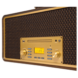 Victor Monument 8-in-1 Wood Music Center with 3-Speed Turntable & Dual