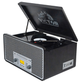 Victor Monument 8-in-1 Wood Music Center with 3-Speed Turntable & Dual