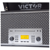 Victor Monument 8-in-1 Wood Music Center with 3-Speed Turntable & Dual