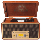 Victor Monument 8-in-1 Wood Music Center with 3-Speed Turntable & Dual