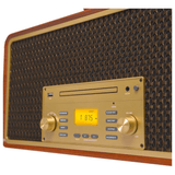 Victor Monument 8-in-1 Wood Music Center with 3-Speed Turntable & Dual