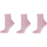 Turn Cuff Organic Cotton Seamless Toe 3 Pair Pack