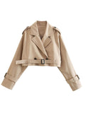 Women's Cropped Trench Coat Silver Sam