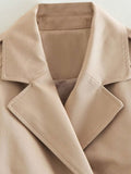 Women's Cropped Trench Coat Silver Sam