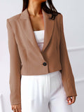 Lapel V Jackets Long Sleeve Solid Loose Buttoned Outwear Blazer Silver Sam