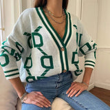 Long Sleeve Buttoned Cardigan Sweater Coats Silver Sam