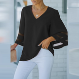 Hollow Out Long Sleeve Blouse