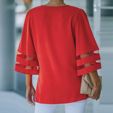 Hollow Out Long Sleeve Blouse