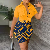 Single-Breasted Top & Shorts Set