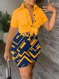 Single-Breasted Top & Shorts Set