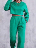 Sweatshirt Tracksuit Casual Loose Pullover Top & Pants Set
