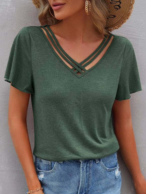 Plus Size Short Sleeve Top
