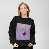Womens Purple Logo Sweatshirt Yellow Pandora