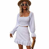 Elegant Ladies Striped 2-Piece Skirts Suits