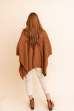 Ridged Rib Knit Ruana Periwinkle Aether