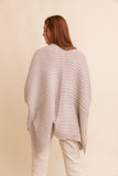 Ridged Rib Knit Ruana Periwinkle Aether