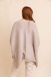 Ridged Rib Knit Ruana Periwinkle Aether