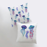 Blue Jelly Fish | Pillow Cover | Throw Pillow | Home Decor | Modern Maroon Abderus