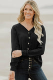 Khaki Button Up Puff Sleeve Shirt