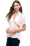 Flowy V-Neck Top with Relaxed Fit Indigo Arrowwood