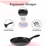 Alpine Cuisine Non-Stick 3-Piece Aluminum Fry Pan Set Sky Iapetus