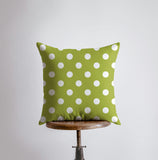 Love Floral Green Polkadot Pillow Cover | Throw Pillow | Home Decor | Maroon Abderus