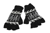 Alpaca Inca Patterned Fingerless Women Gloves