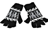 Alpaca Inca Patterned Fingerless Women Gloves