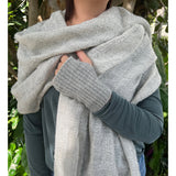 Gray Loop Knit Alpaca Scarf Ariel